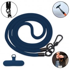 Cordão de Pescoço Grosso para celular 60cm - Azul Escuro